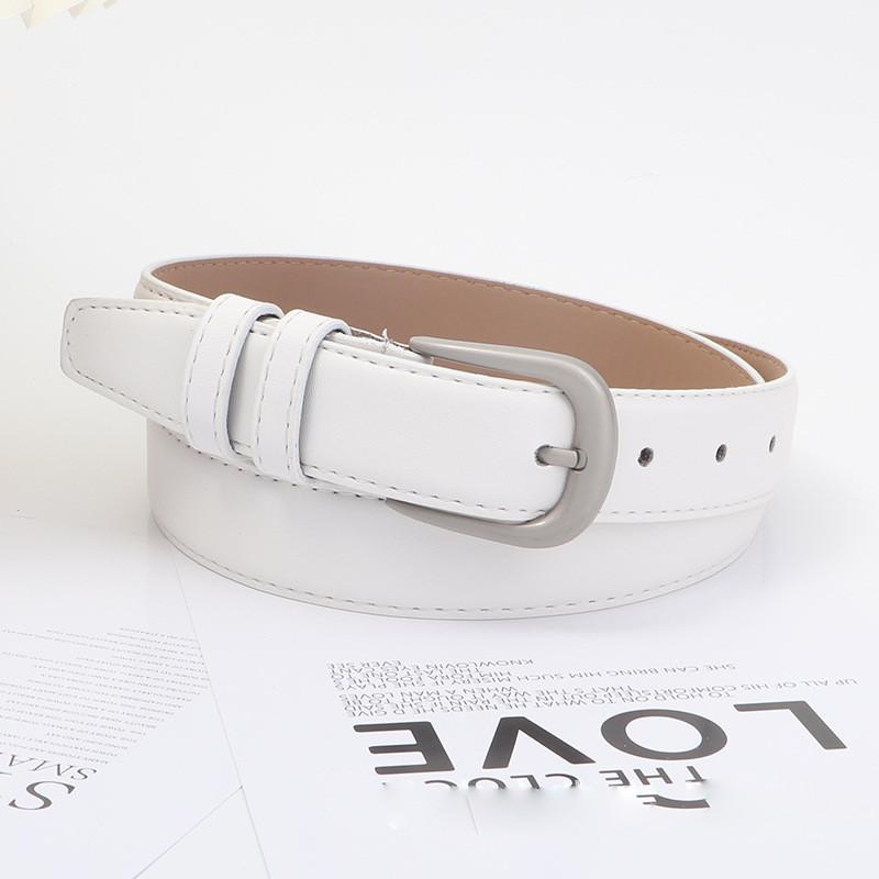 Slim Womens Belt Black Minimalist Accessory Vintage Versatile 105cm Fashion