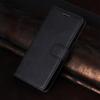 For iPhone 17 Leather Wallet Case with Strap Solid Color Phone Stand Cover
