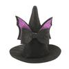 Cosplay Headgear for Dogs Pet Halloween Witch Hat, Bows/Pumpkins Decor, Adjustable Felt Cap Costume Accessory, Lightweight Comfortable Headwear,