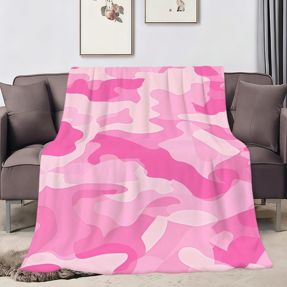 Modny retro kolorowy kamuflaż sztuka flanela miękki ciepły pluszowy koc sofa salon zwierzę domowe sypialnia prezent dom samochód przenośny