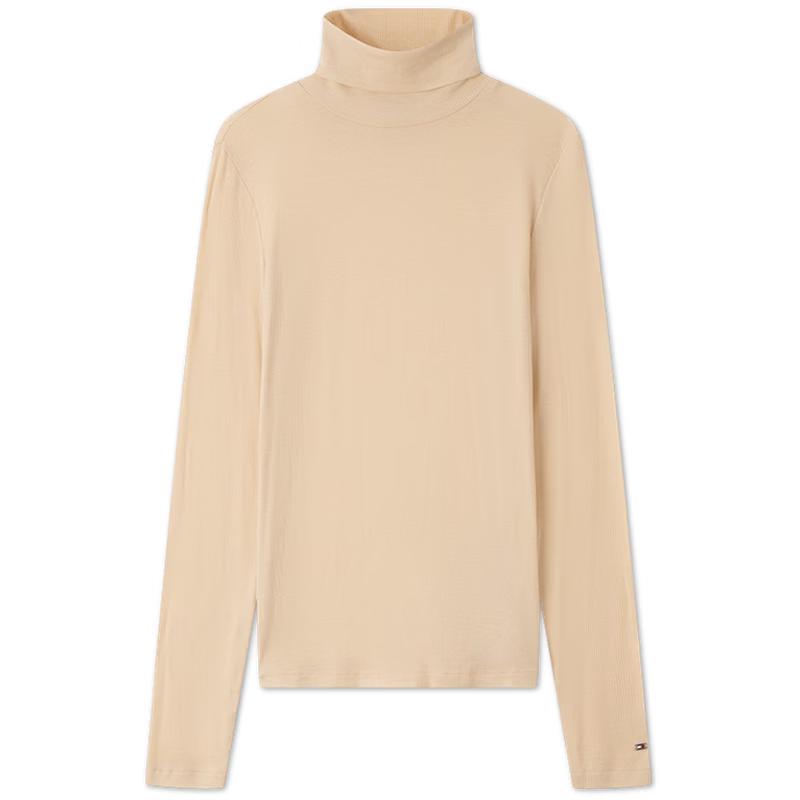 Tommy Hilfiger Women s Lyocell Blend High-Neck Long Sleeve T-Shirt XS
