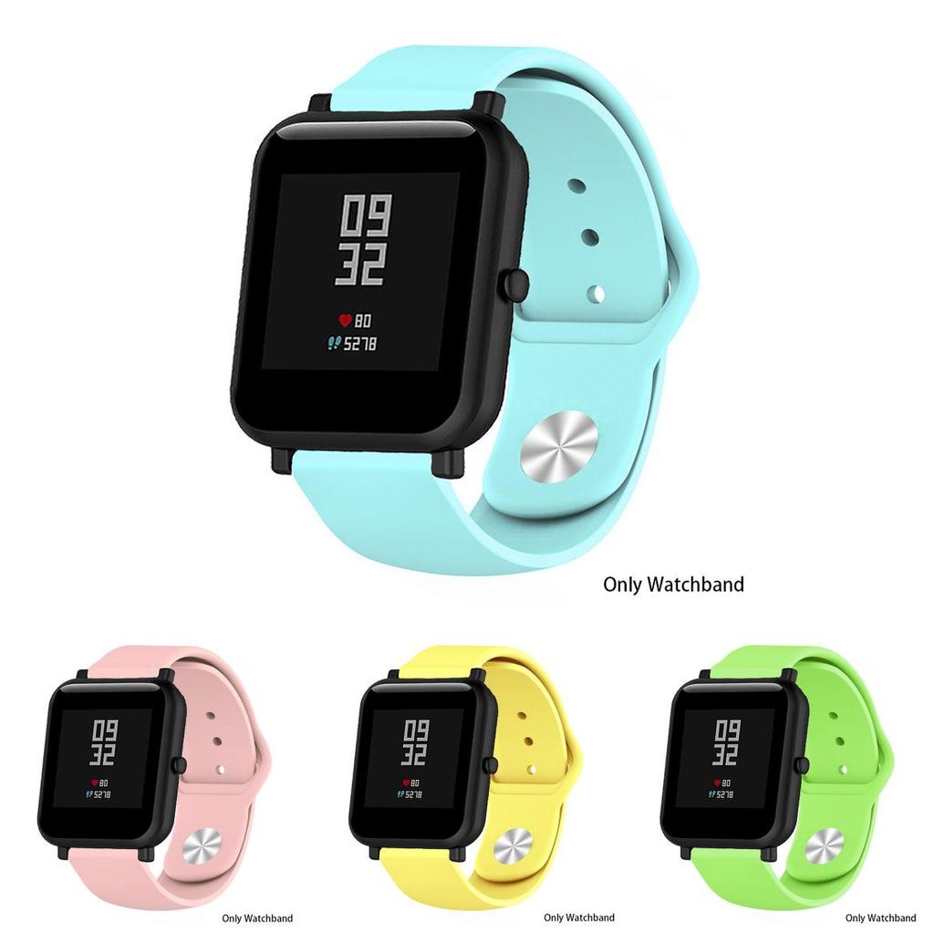 Classic And Durable 20mm Soft Silicone Sport Watch Band Strap For Amazfit Bip Youth