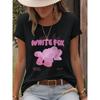Maglione Girocollo Tondo a Forma di Petalo Estivo T-shirt a Maniche Corte da Donna