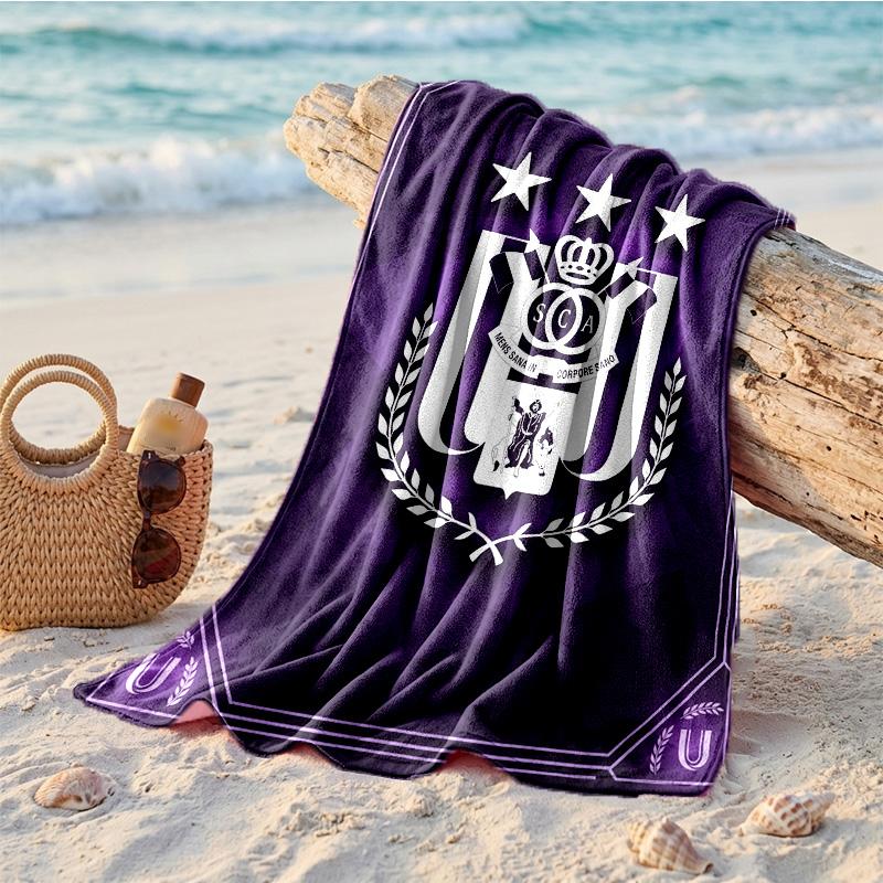 Anderlecht FC Druck Mikrofaser Strandtuch Schnelltrocknend Saugfähig Großes Handtuch für Strand Schwimmen Reisen