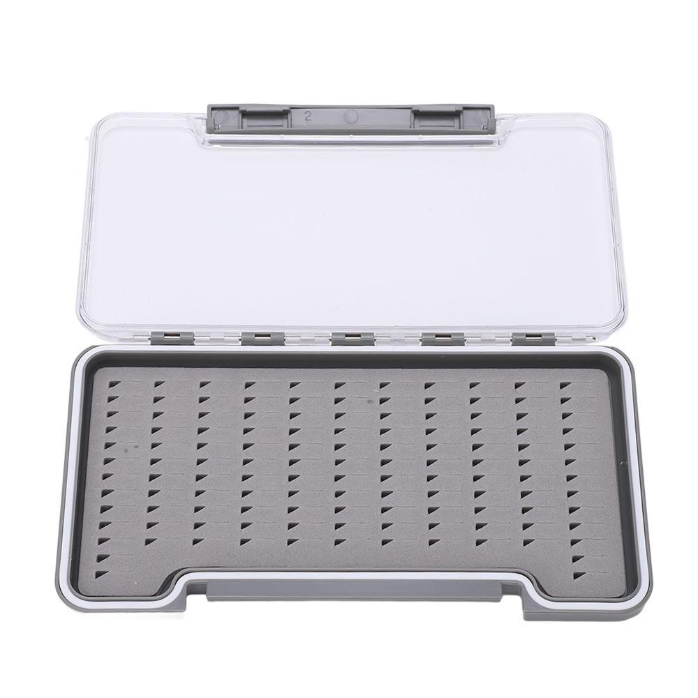 Portable Waterproof Fly Fishing Box Lightweight Foam Fishing Flies Box Transparent ABS Shell Fishing Tackle Box Tackle Storage