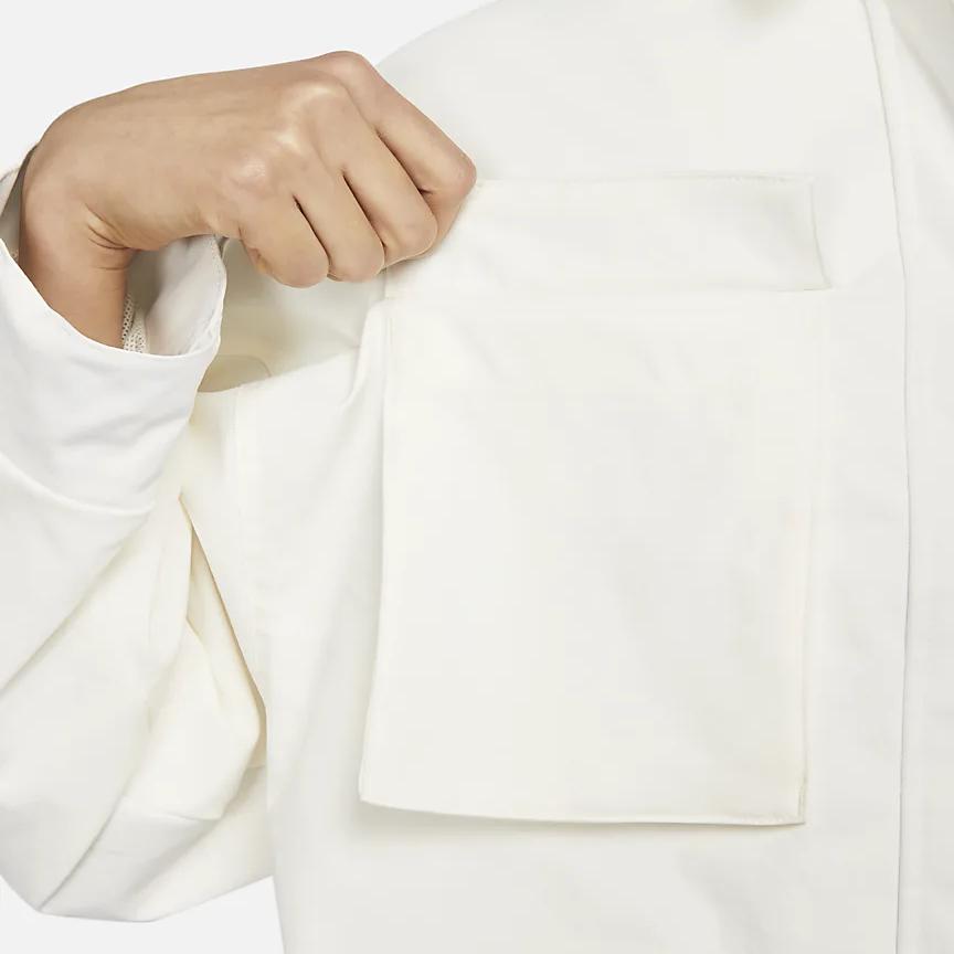 New Nike Cropped Coats Women's White FN4910-133