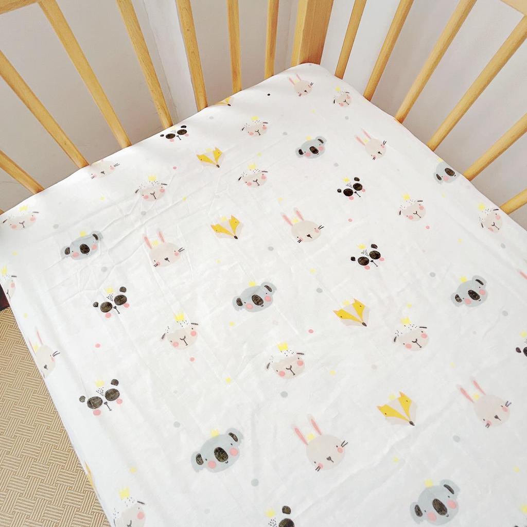 Neugeborenen Baumwollgaze Spannbettlaken - Baby Matratzenbezug