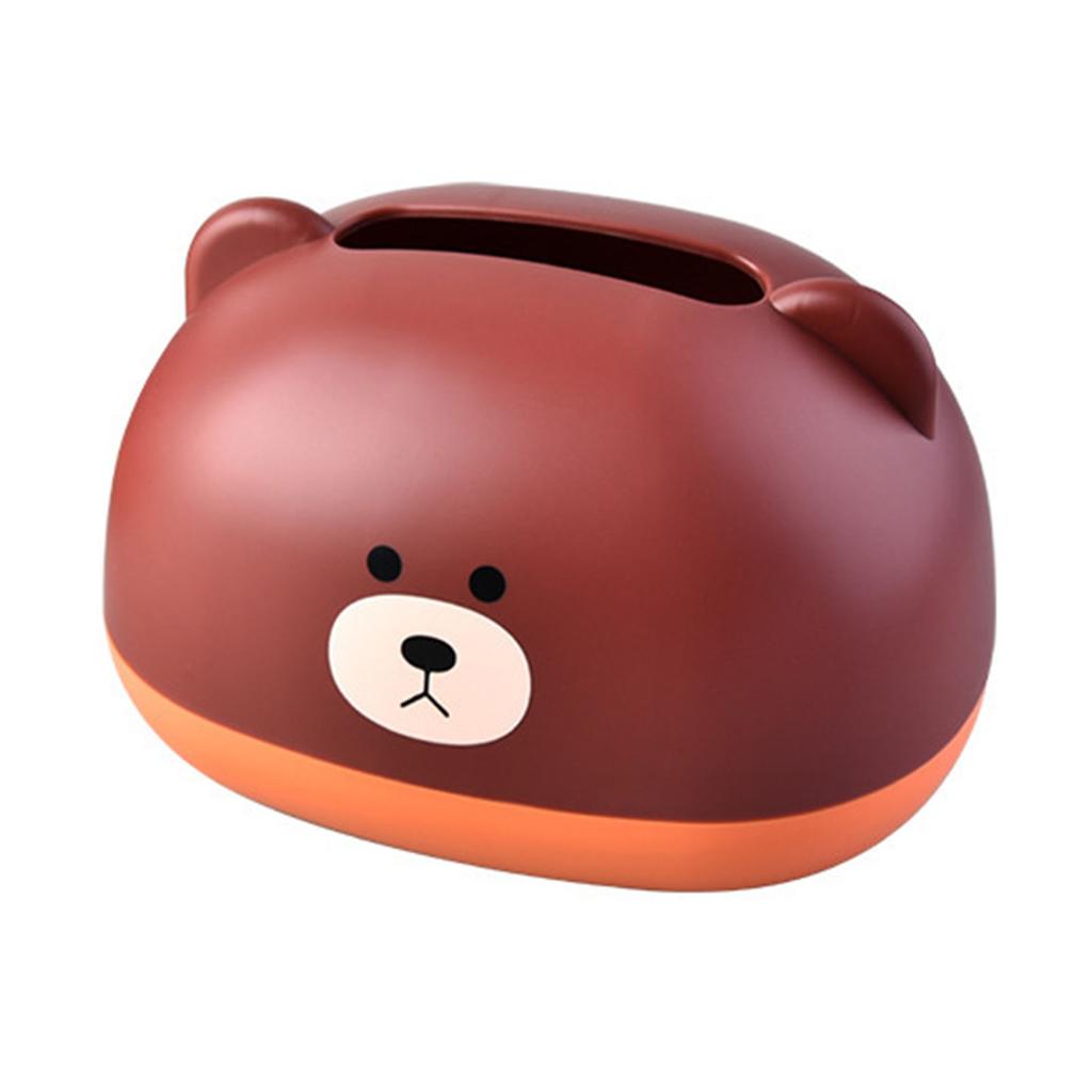 Tissue Box Cover PP Cute Cartoon Animal Desktop Tissue Dispenser Napkin Holder Case for Bathroom