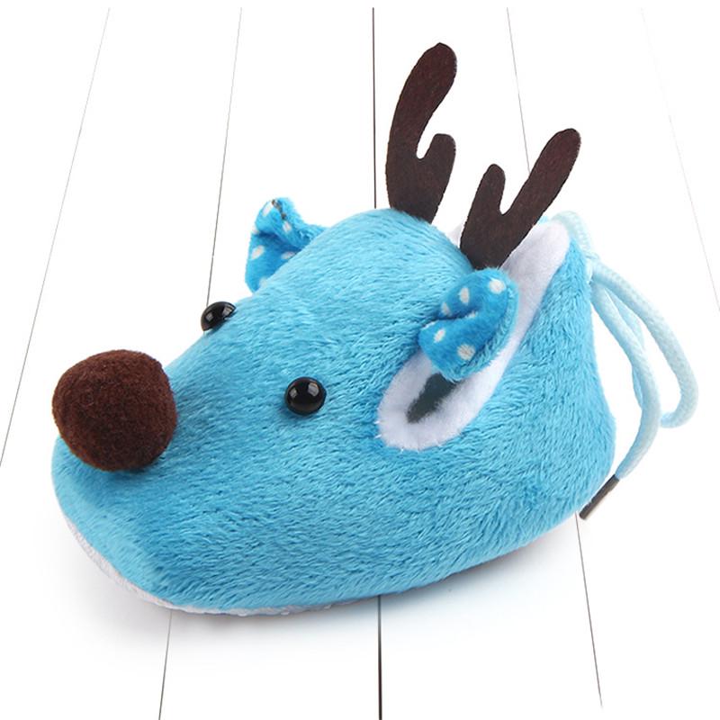 First Walkers Babyschuhe, Hirschmuster, rund, zum Hineinschlüpfen, weiche Hausschuhe, flache Weihnachtsgeschenk-Schuhe