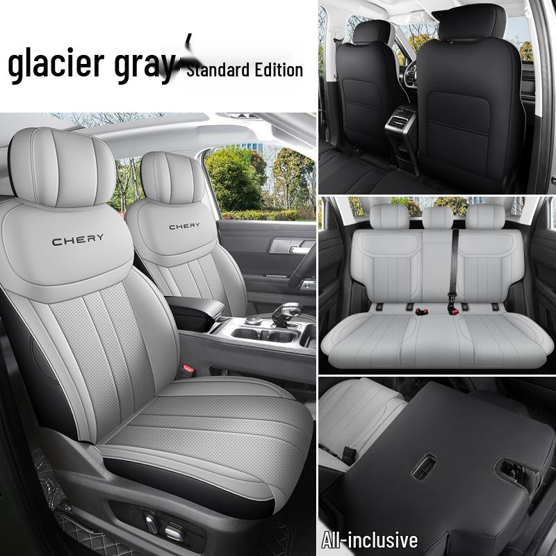 Universal Full Leather Car Seat Cushion for Explore 06 - New Model, Fits Five-Seat, All-Season Use.