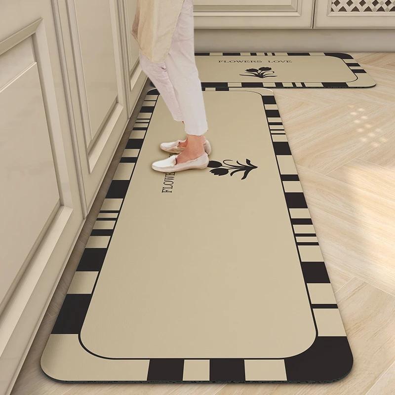 Nordic Modern Kitchen Floor Mat Home Entrance Doormat Living Room Carpet Anti-slip Bedroom Long Rugs Alfombras De Cocina