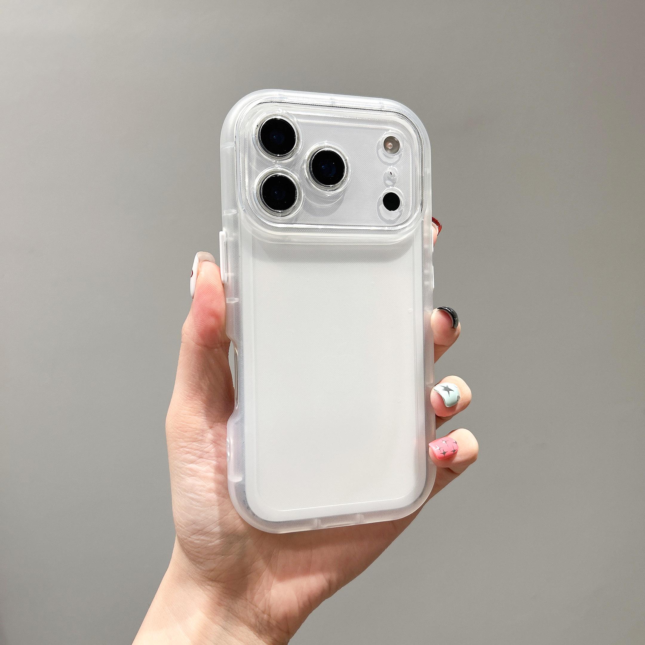 

Large Window Clear Phone Case for iPhone 11 12 13 14 15 16 17 Pro Max Plus Soft TPU Shockproof Cover Transparent Jelly Case iPhone Air