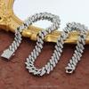 Hip Hop Rapper Sterling Silver Link Chain Custom Moissanite Cuban Bling Diamonds Mens Cuban Link Chain