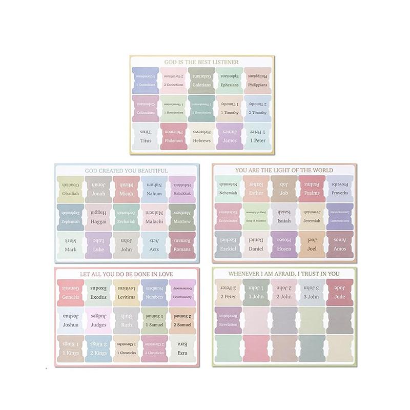 Bible Tabs,75 Tabs,Colorful,Laminated Bible Tabs For Women And Men, Bible Tabs For Study Bible,Bible Index Tabs