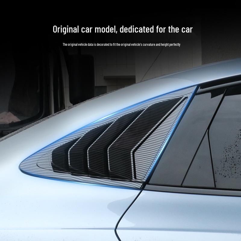 Glossy Carbon Fiber Rear Quarter Window Trim for BYD Seal
