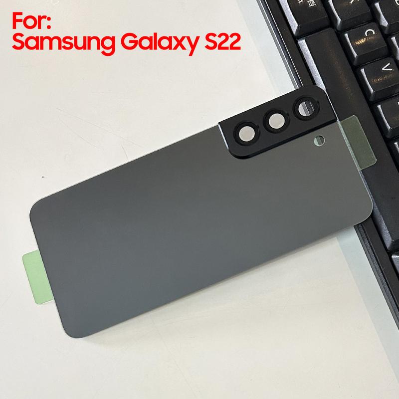 

Glass Housing Back Cover Cases For SAMSUNG Galaxy S22Plus S22+ S22 Phone Rear Battery Door Phone Cover Back Cover with Tool Green For S22