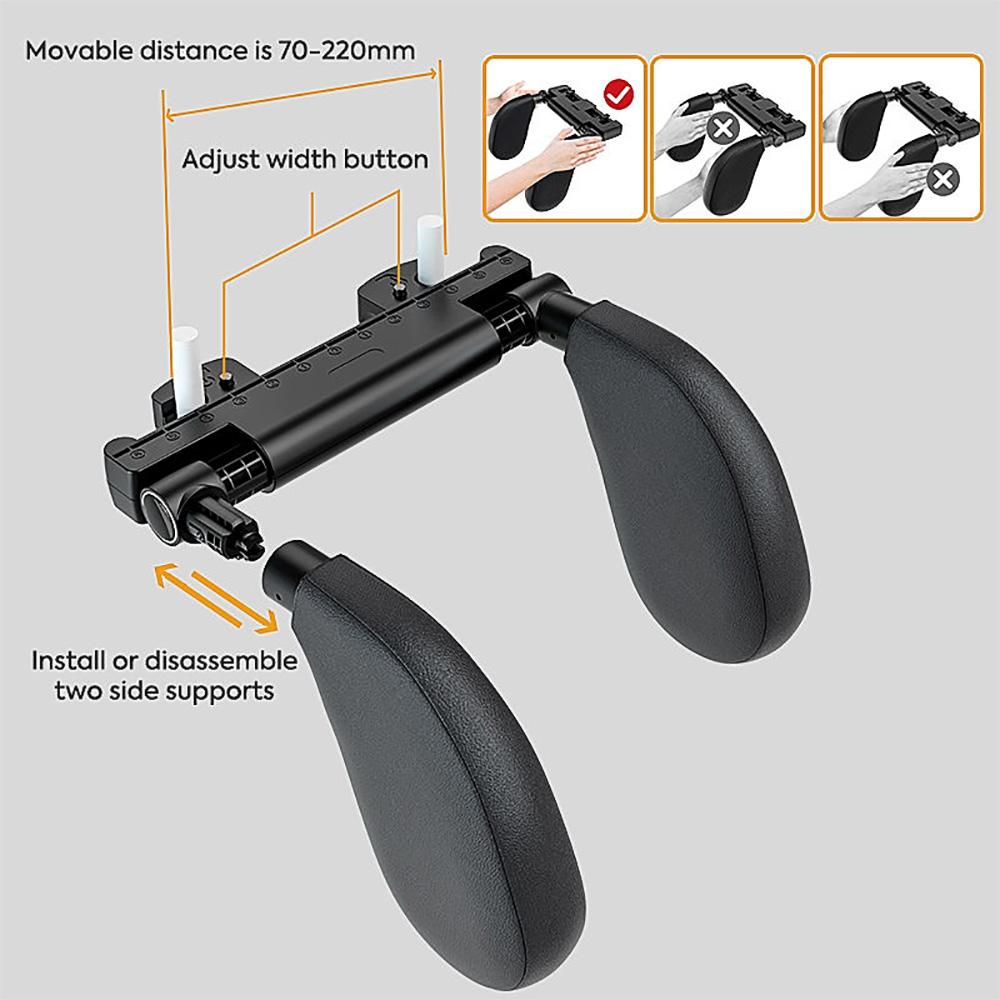 Car Neck Headrest Pillow Adjustable Car Seat Headrest Pillow Support Pillow U Shaped Pillow On Cervical Spine for Kids Adults