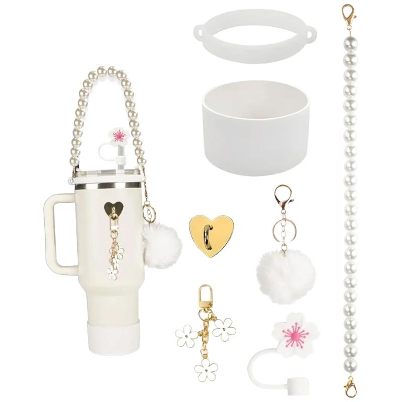 Water Bottle Holder with Handle Protective Silicone Sleeve Water Cup Accessory Silicone Texture for Decorating Bottle