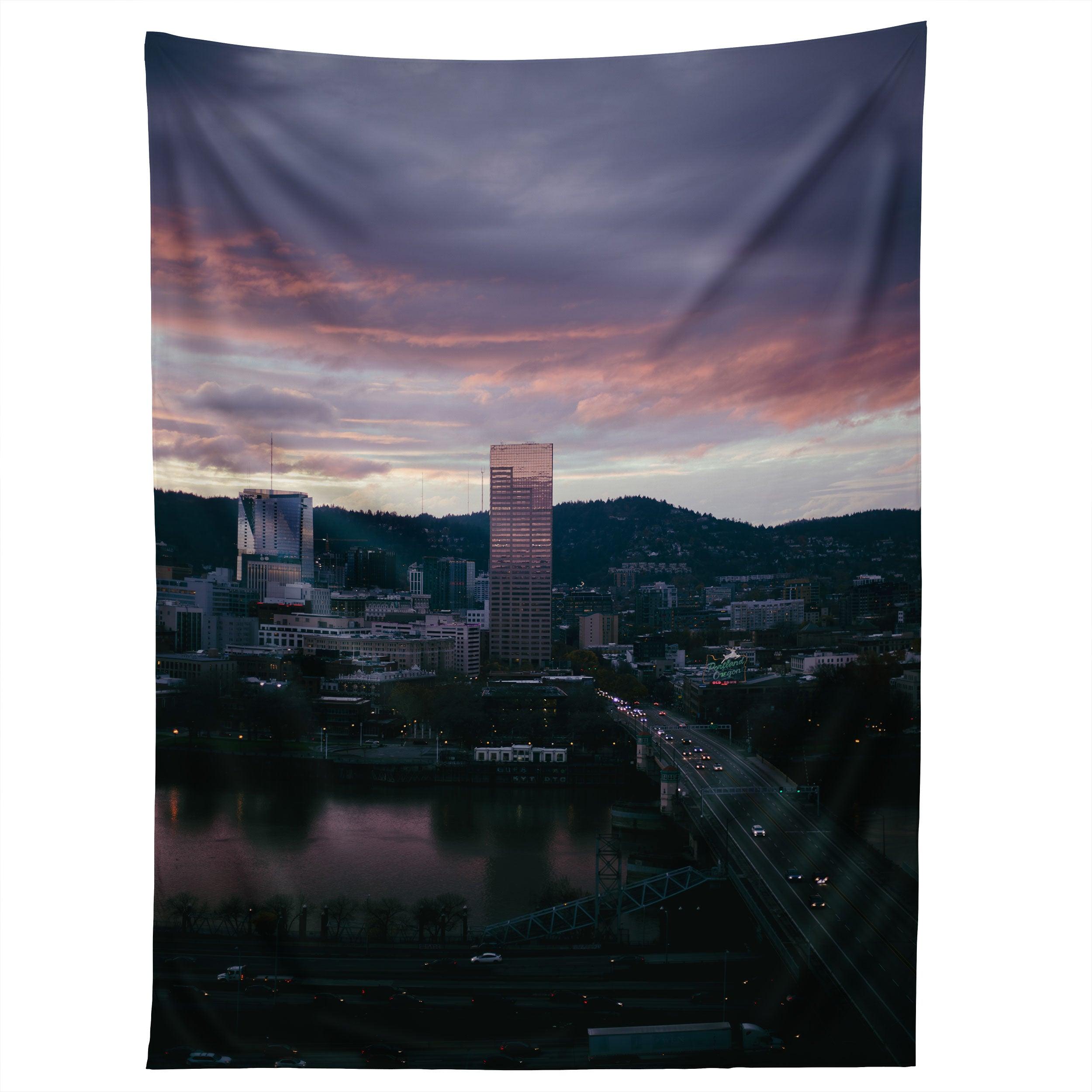 EVENINGS IN PORTLAND tapestry 75x100