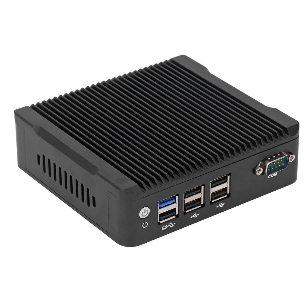 Mini Bilgisayar Gömülü Fansız Düşük Tüketimli J1900 Hızlı Isı Dağılımı Endüstriyel PC Otomasyon için DC12V AB Fişli
