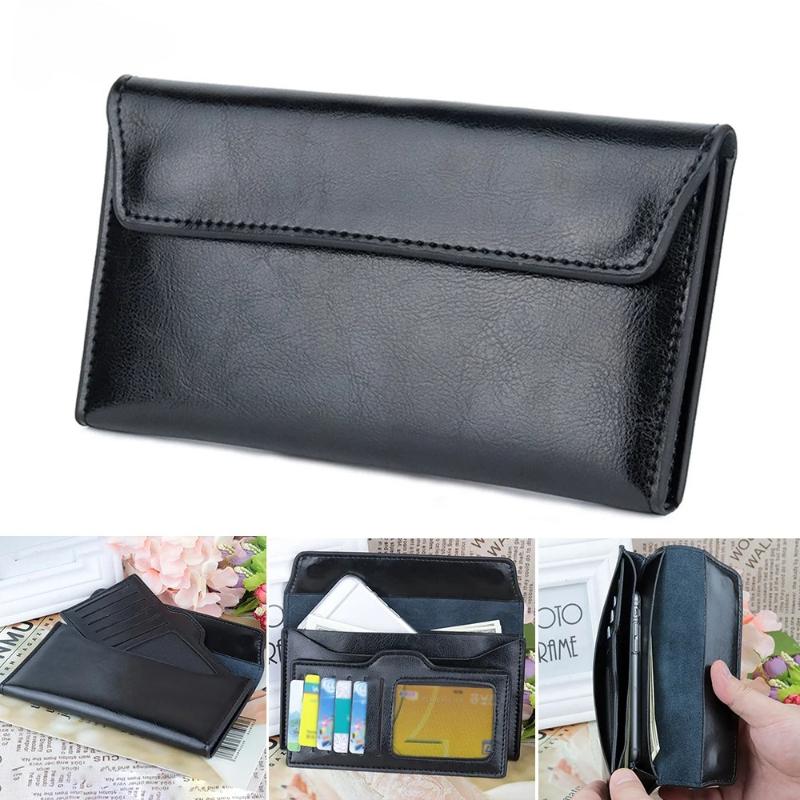 Genuine Leather Women Wallet Clutch Large Capacity Ultra-thin Long Wallet Stylish and Simple Multifunctional Handbag