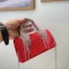 Women Velvet Evening Clutch Bag Diamond Clutch Female Banquet Crystal Tassel Handbags Wedding Purse Party Chains Crossbody Bags
