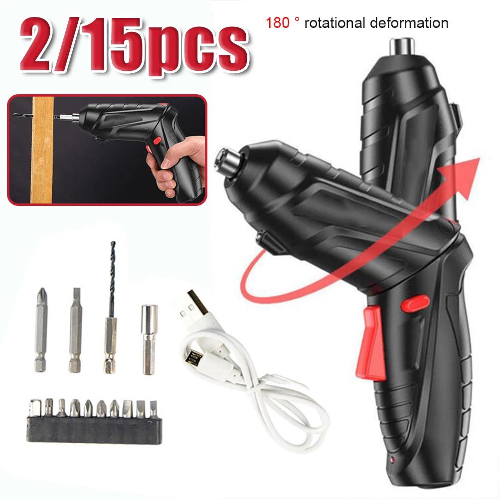 3.6V Electric Screwdriver Electric 1800mah Wireless Screwdriver Repair Tool LED Work Light Power Tools Set Household Maintenance
