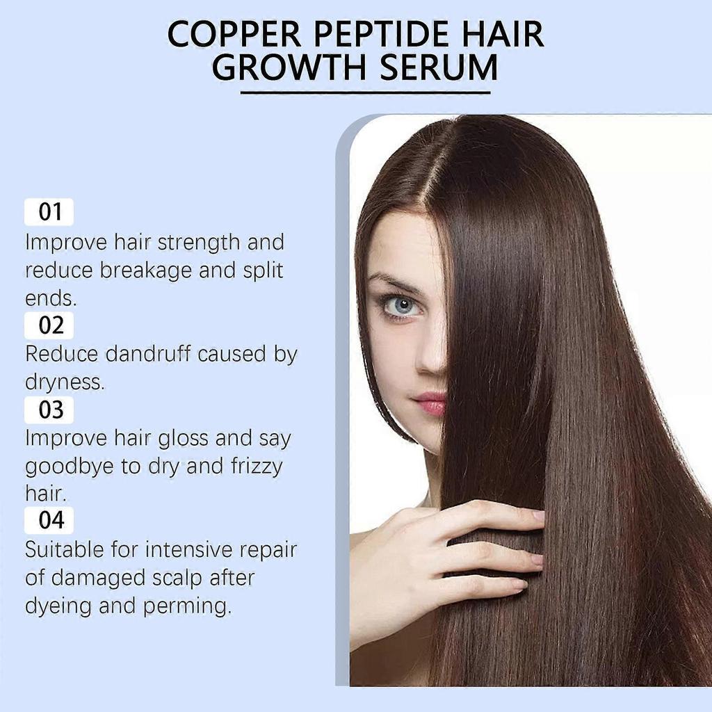 10% GHK-CU 5% AHK-CU Copper Peptide Serum – Powerful Hair Growth Treatment, Reduces Thinning & Thickens Hair