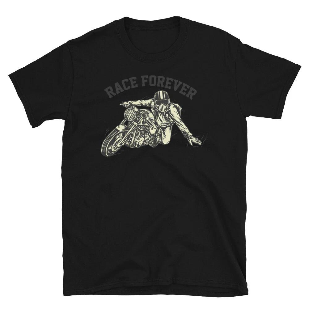 Race Forever Motorcycle Rider T-Shirt 2XL
