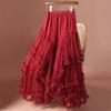 Ladies' Large Love Mesh Half Skirt Yarn Skirt