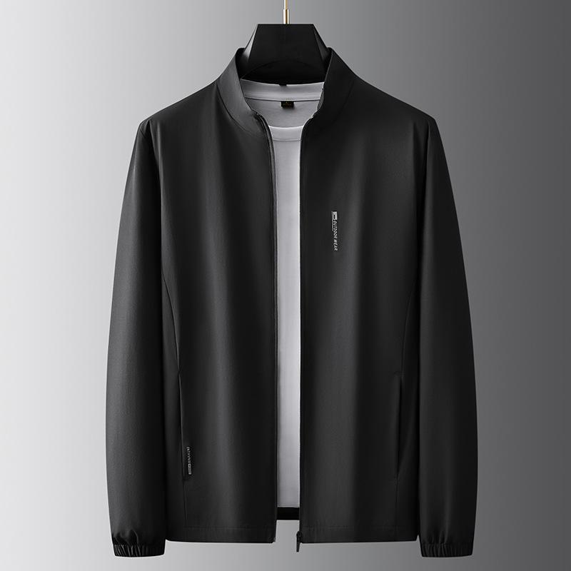 Men's Autumn Windproof Stand-up Collar Jacket - Casual Business Outerwear
