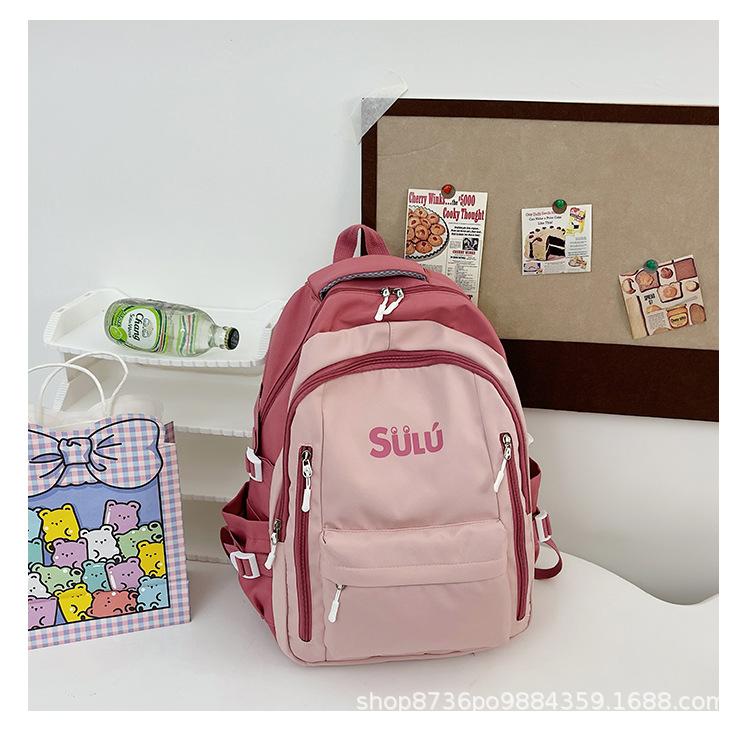 Schoolbag New Trendy Middle School Girls Schoolbag Ins Mori Korean Version Fashionable High-value Large-capacity Lightweight Backpack