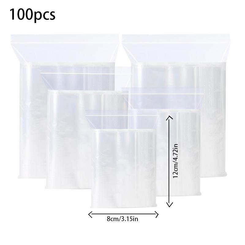 Thick Resealable PE Zip Bags Waterproof Storage Plastic Pouches