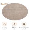 PVC Woven Table Mats Ellipse Solid Color Non-slip Waterproof Wear-resistant Heat-resistant Bowl Pads Drink Cup Coasters for Kitchen Home Bar Dining
