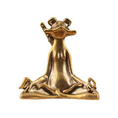 Meditierende Yoga-Frösche Statue Figur Dekoration für Zuhause Akzent Dekorationen Schmuckstück für Wohnzimmer Schlafzimmer Schreibtisch Dekorationen
