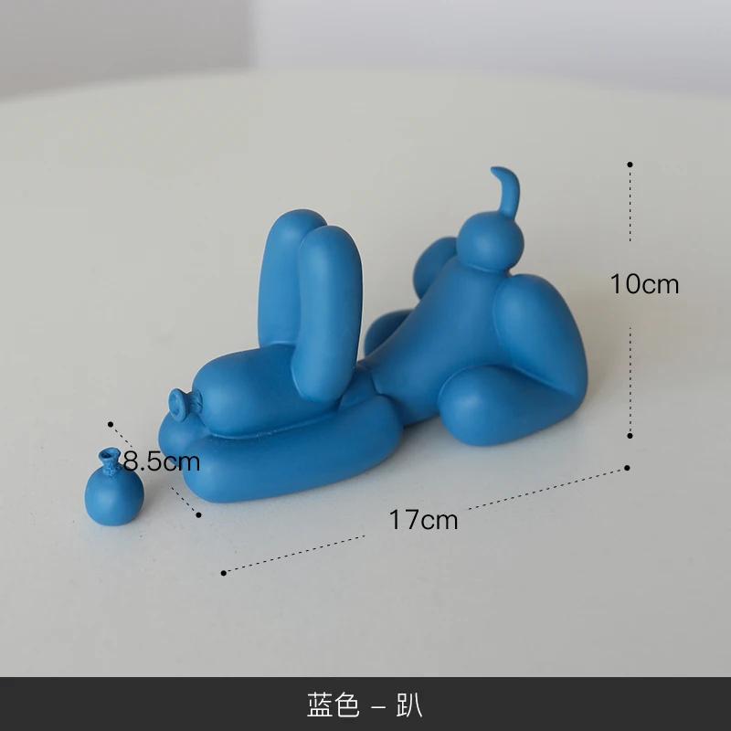 Home decoration balloons dog statues resin crafts, creative cartoons, desktop decoration, living room art accessories home decor