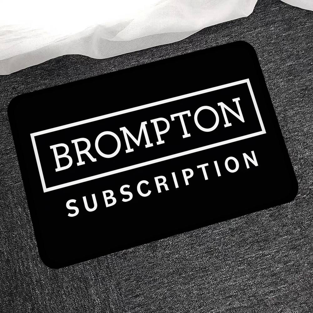 Brompton LOGO Floor Mat Non-Slip Laundry Room Mat Laundry Decor Balcony Child Living Room Bedside Mats