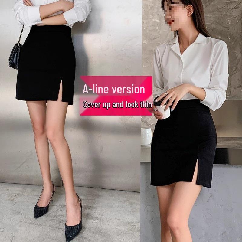

Women s Plus Size Black Letter High Waist Slit Pencil Skirt L