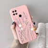 Case For Redmi 10 10C 10A Cute Heart Flower Back Cover Soft Silicone Matte Protective Funda For Xiaomi Redmi 10C Redmi10 Bag