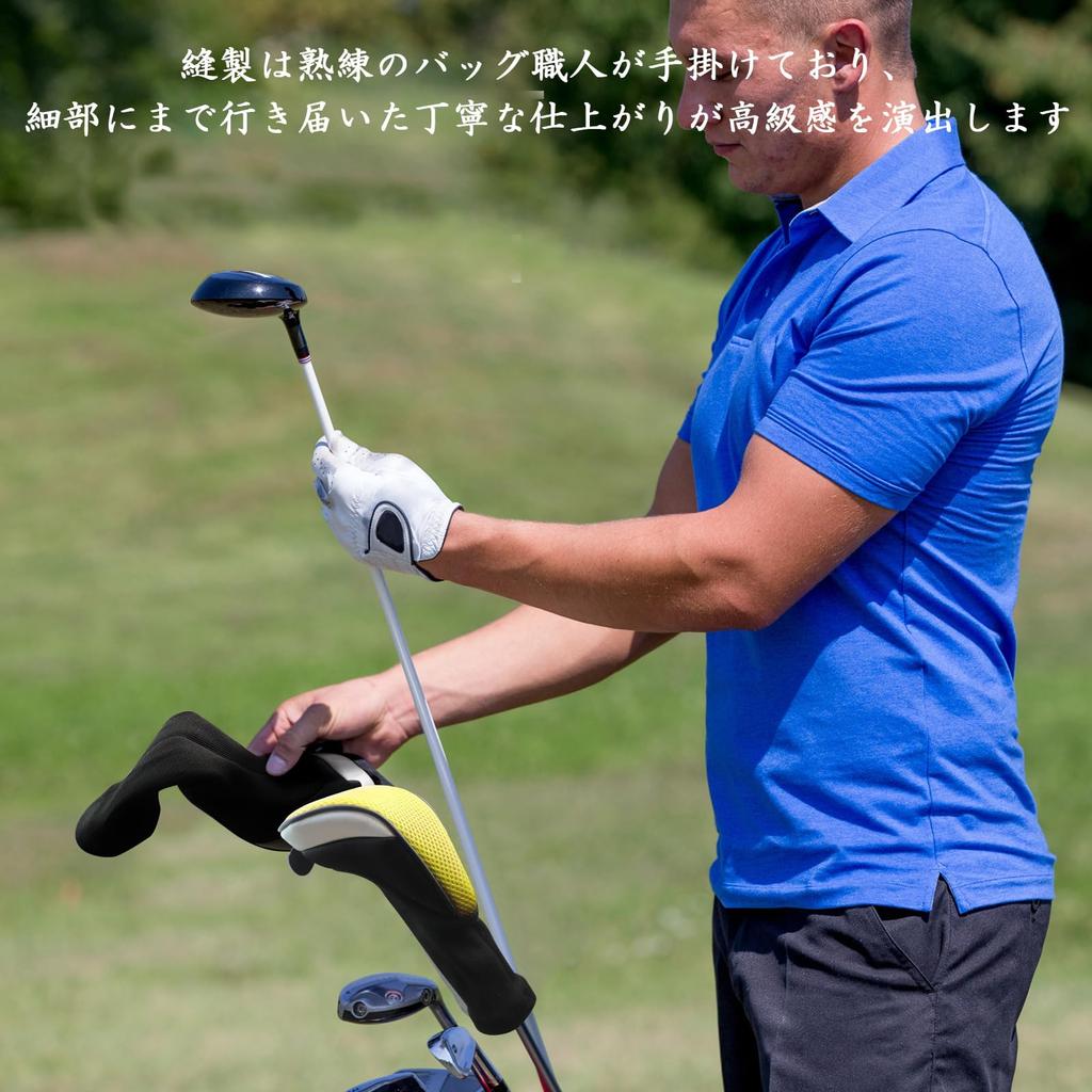 Golf Club Head Cover Long Neck Lightweight Dustproof Wear Resistant