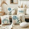 Boho Abstract Plant Geometry Throw Pillow Covers Eucalyptus Leaves Decor Cushion Covers Modern Mid Century Botanical Minimalist