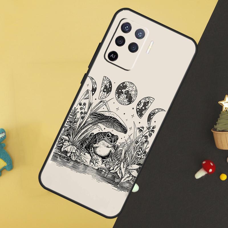 Occult Witchcraft Moon Gothic Witch For OPPO A78 A98 A58 A54 A74 A94 A76 A96 A5 A9 A52 A72 A77 A79 A53S A57S A15 A16 A17 Case