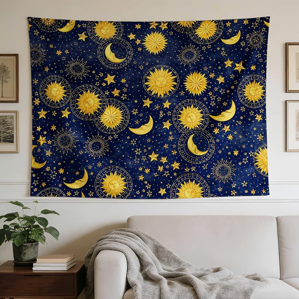 A Stylish Tapestry, Cosmic Celestial Pattern.,perfect for Sprucing up Wall Decor in Homes, Dorms and Bedrooms.