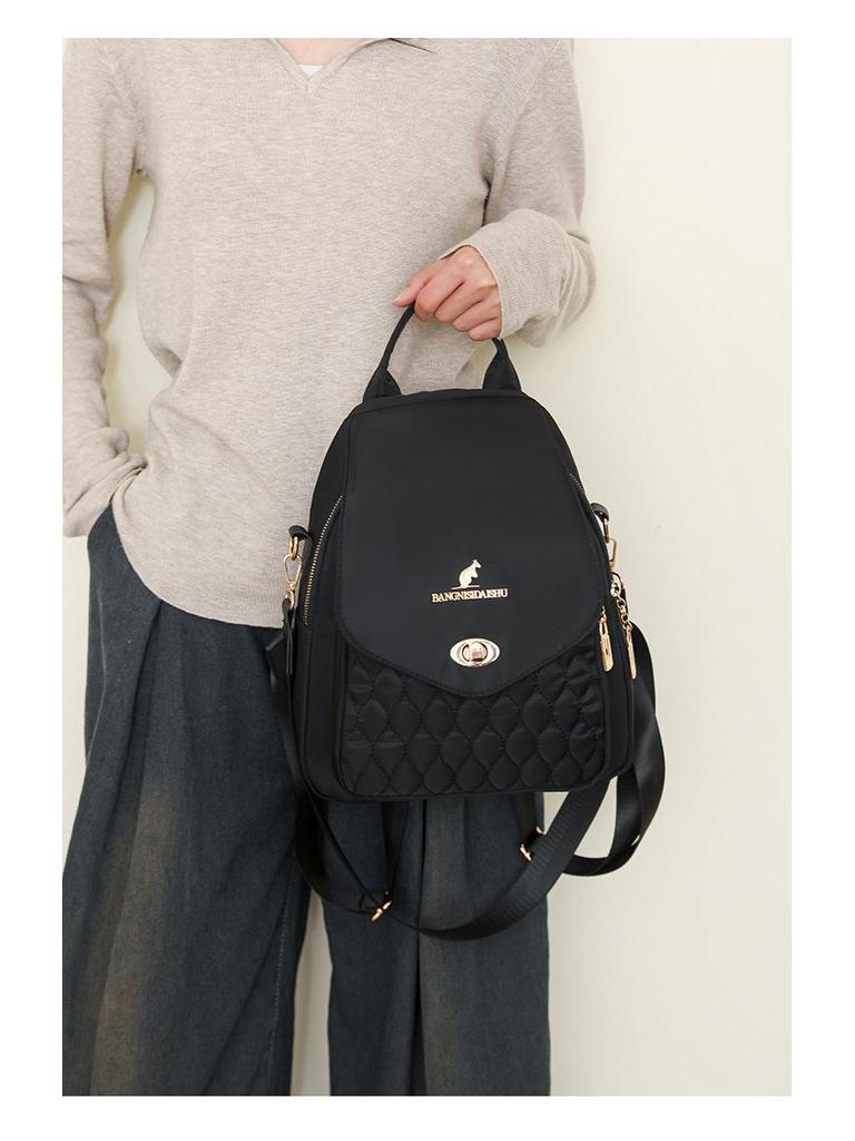 Rucsac de călătorie pentru femei, de înaltă calitate, brodat, din pânză Oxford tip cangur