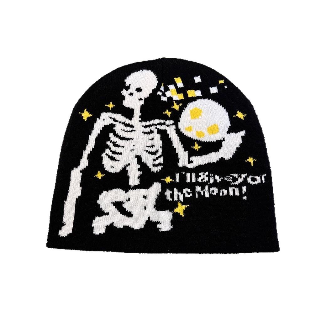 Knitting And Bizarre Terrifying Skull Hat Knit Fabric Autumn Winter Wear Travel