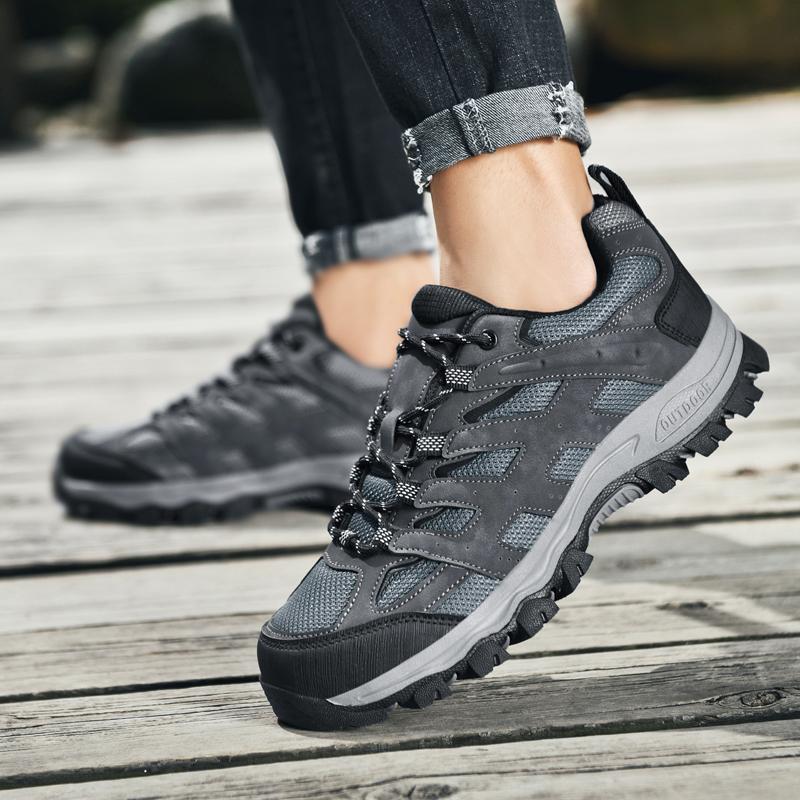 39-47 Large Anti Slip and Wear-resistant Low Top Outdoor Shoes Mesh Mountaineering Shoes Hiking Shoes Men's Shoes