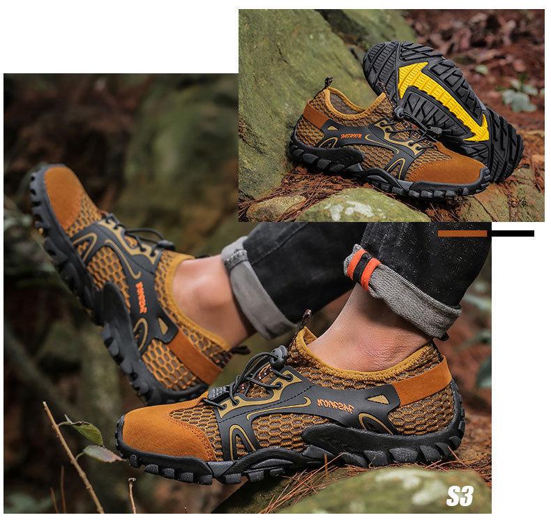 Men's Amphibious Trail Shoes: Outdoor Rock Climbing, River Tracing, Hiking, and Cross-Country Running.