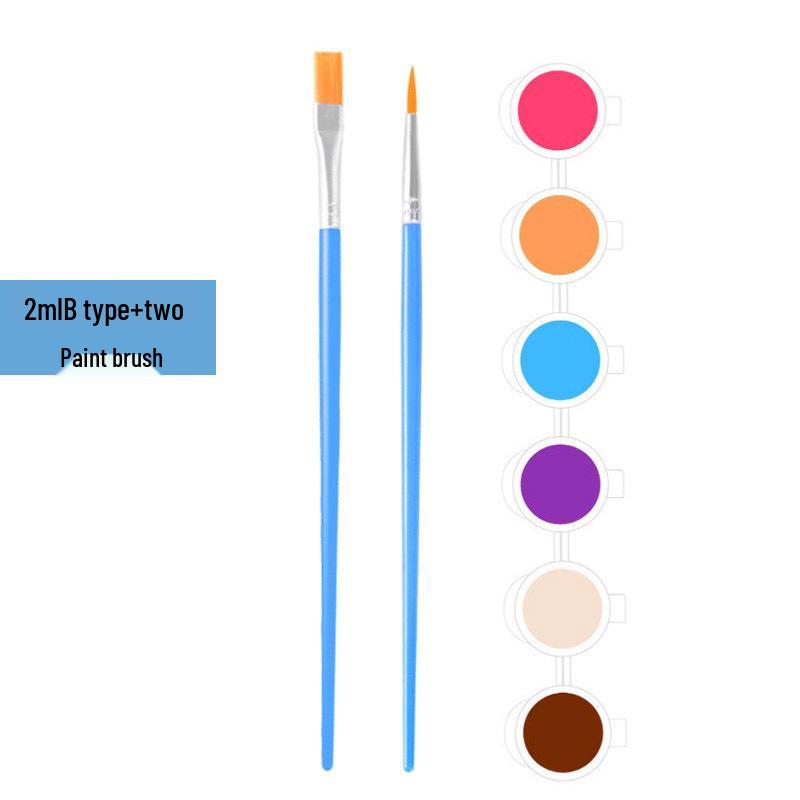 Children's 12-Color Acrylic Paint Set with 6-Piece Art Tools for Painting, Coloring, and Graffiti.