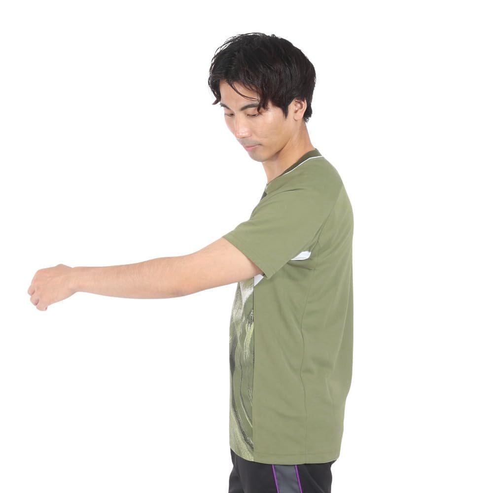 Yonex Short Sleeve Game Shirt Light Olive Medium Men's (Fit Style), (324),