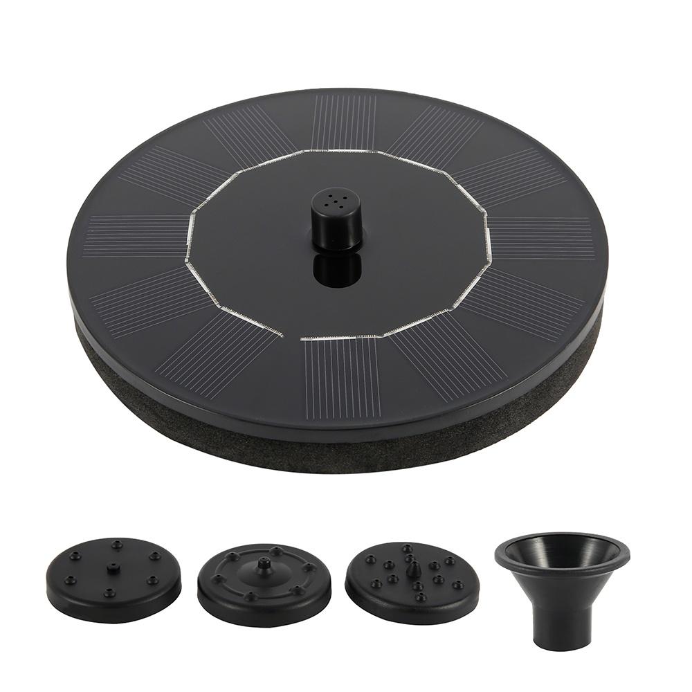 Utomhus Solfontänpump Flytande Solpanel Fågelbad Vattenfontän med 4 Munstycken För Trädgård Vattenpool Damm Dekor